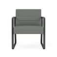 thumbnail image 2 of Waterfall Reception Sled Base Oversize Guest Chair / Charcoal Steel / Light Gray, 2 of 5
