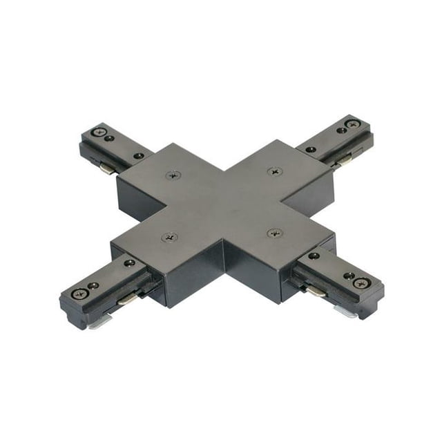Jesco Lighting H1XP-BK X Connector Feed for Halo Track - Black