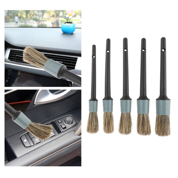 5 cepillos limpiadores automotrices Cola Cepillo para detalles de automóviles