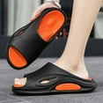 thumbnail image 2 of Men's Beach Slippers with Soft Low Arch Support Comfortable Thick Sole Anti Slip Easy To Clean, 2 of 5