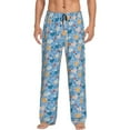 thumbnail image 2 of Kdxio Cute Chickens and Flowers Print Men's Sleep Pajama Pant Lounge Pants with Pockets, 2 of 8