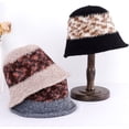 thumbnail image 2 of CoCopeaunts Autumn Knitting Bucket Hats for Womens Fashion Comfortable Panamas Foldable Splicing Color Roll-up Brim Knit Hat, 2 of 8