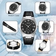 thumbnail image 7 of SKMEI Men's Casual Leather Watch Big Face Watch for Men，Fashion Business Dress Analog Quartz Waterproof Wrist Watch, 7 of 7