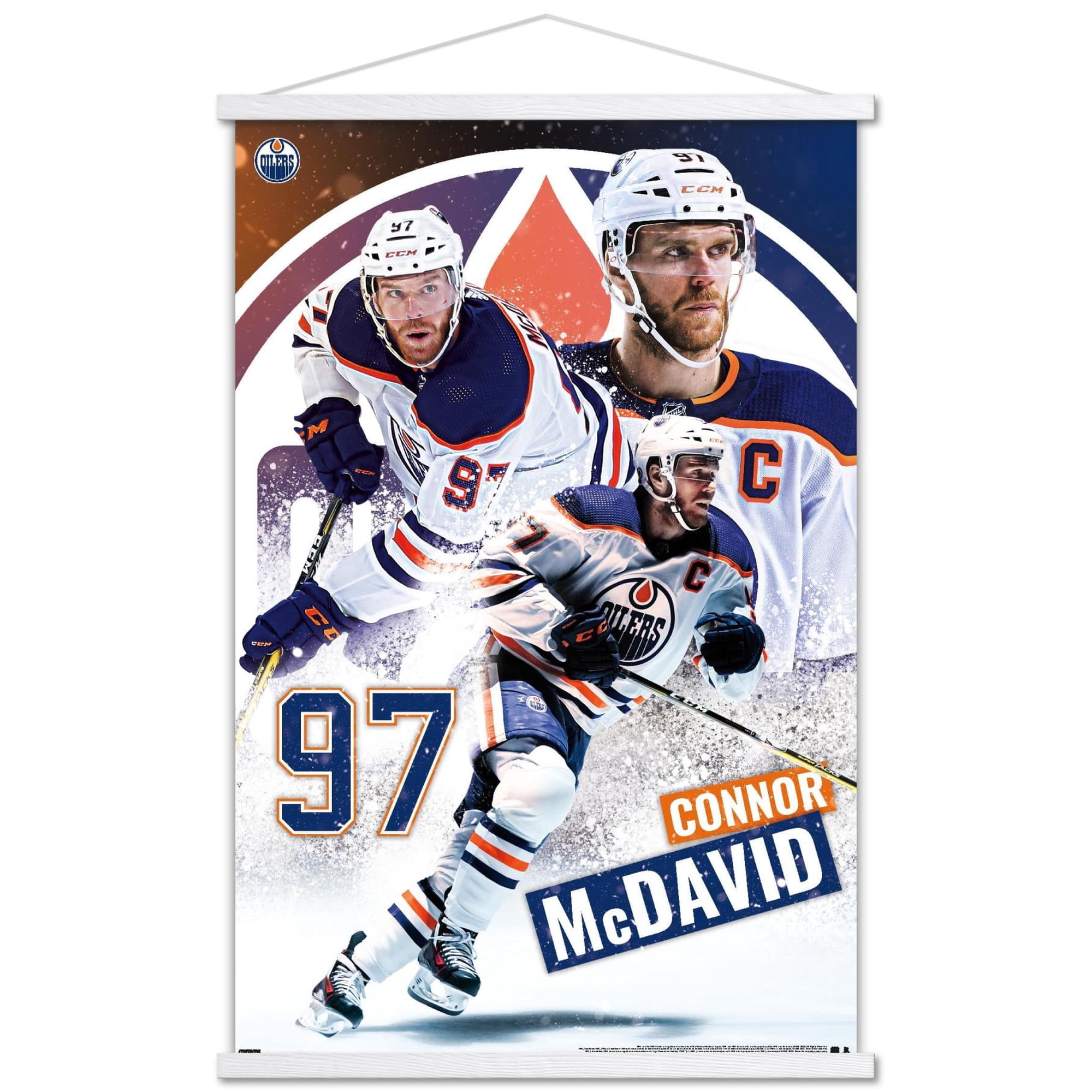 NHL Edmonton Oilers - Connor McDavid 22 Wall Poster with Magnetic Frame, 22.375" x 34"