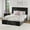 King-Black, variant on King Bed with Storage Drawers & Adjustable Headboard, Linen Quilted Upholstered Platform Frame, Sturdy Wood Slat Support, No Box Spring Needed