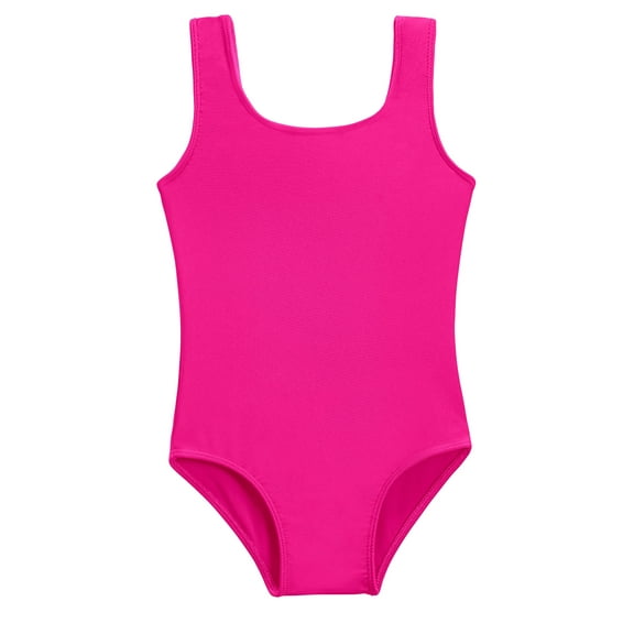 Girls Recycled Nylon UPF 50  One Piece Swimsuit | Hot Pink
