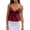 Red, variant on Women's Y2K Cami Top Sleeveless V Neck Tie Front Crop Top Ruffle Hem Peplum Tank Shirt Going Out Camisole Size: L Yellow