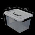 thumbnail image 2 of Caja de almacenamiento Ggbin transparente de 6 litros con asa negra y cierres, paquete de 4, 2 of 6