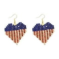 thumbnail image 2 of BGZLEU 4th of July Patriotic Earrings, US Flag Earrings for Women, USA Patriotic Red White Blue Cubic Zirconia Crystal Earring, American Independence Memorial Day Jewelry Gift, 2 of 6