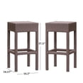 thumbnail image 6 of Afuera Living Outdoor Brown Wicker Backless Bar Stool (Set of 2), 6 of 6