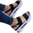 thumbnail image 2 of Cheers 1 Paire Femmes Sandales Talons Hauts Faux Cuir Plate-Forme Peep Toe Wedges Chaussures Chaussures, 2 of 2