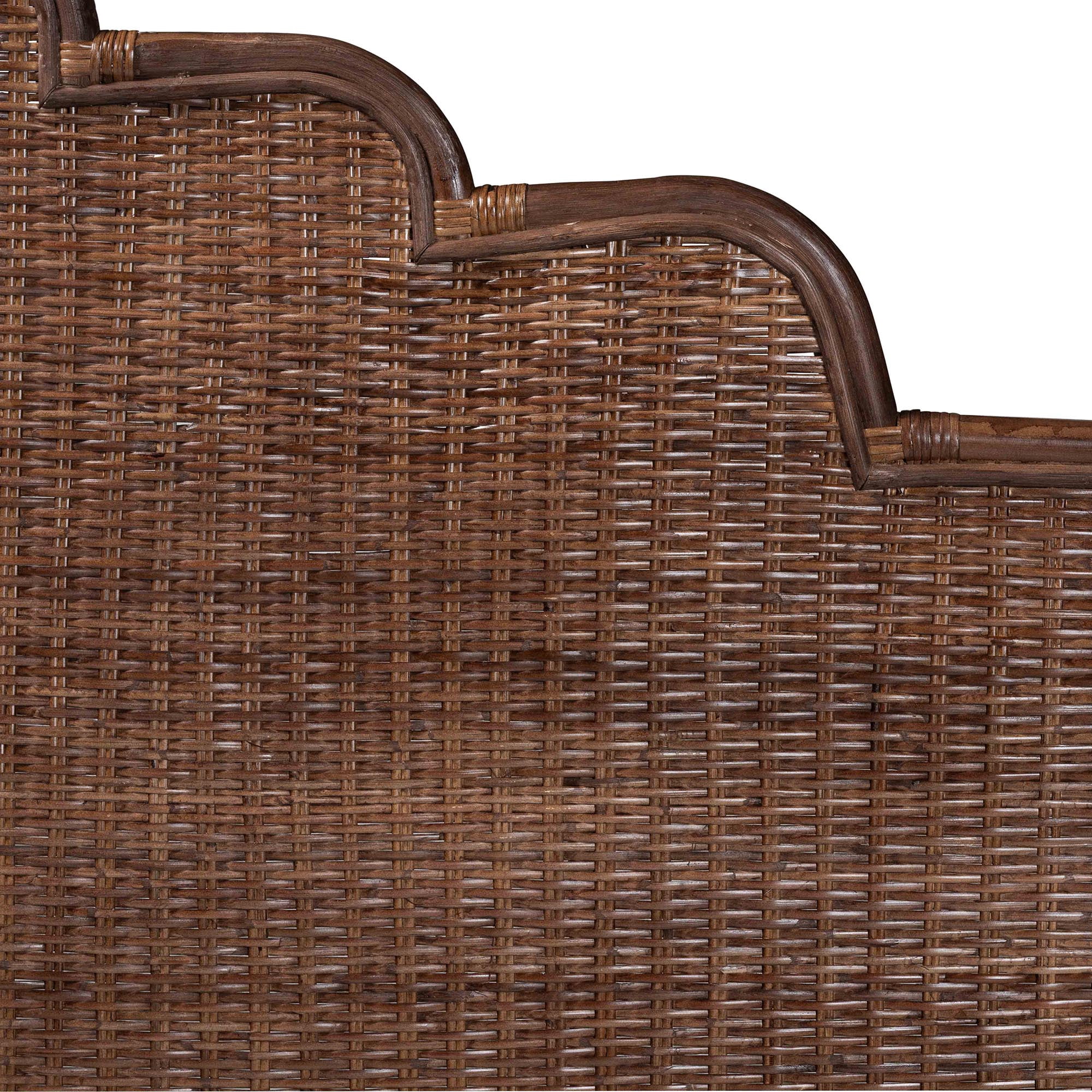 bali & pari Raphaela Boho Standalone Headboard, King, Coffee Bean
