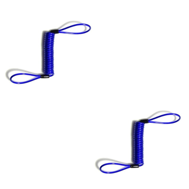 Wweixi Motorcycle Spring Rope Steel Wires Scooter Reminder Cables Protection Blue 2Set