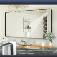 thumbnail image 2 of Depuley 60" x 30" Black Modern Wall Mirror,Rectangular Vanity Makeup Mirror for Bathroom and Bedroom,Multiple Sizes, 2 of 6