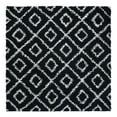 thumbnail image 3 of Unique Loom Trellis Shag Collection Area Rug - Ruth (6' Square Black and White/Ivory), 3 of 11