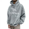 thumbnail image 1 of Birdeem Men's Hoodie Letter Rinted Pullover Long-Sleeved Top Hooded Sweatshirts, 1 of 1