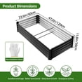thumbnail image 5 of Tomnk Raised Garden Bed 8x4x1ft, Galvanized Metal Planter Outdoor for Vegetables, Flowers & Herbs, Rust-Resistant, Easy Assembly, Black, 5 of 9