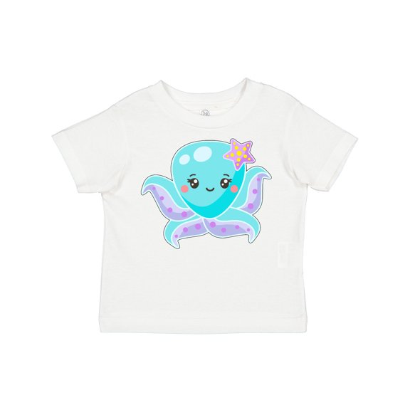 Inktastic Cute Octopus Blue with Star Boys or Girls Toddler T-Shirt