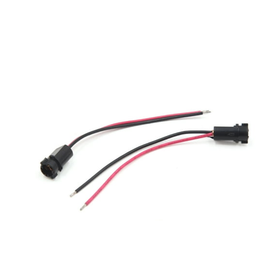 Unique Bargains 2Pcs T5 Panel Light Lamp Bulb Extension Wire Harness Socket Connector for Car