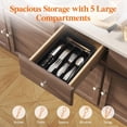 thumbnail image 4 of Lifewit Silverware Drawer Organizer Tray, Plastic Cutlery Storage for Kitchen Drawer, Flatware and Utensil Holder Divider for Spoons Forks Knives Tableware, 5 Compartment, Black, 4 of 8