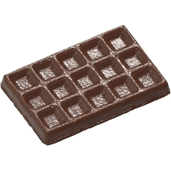 Chocolate World CW12002 Belgian Waffle Polycarbonate Candy Mold with 3 Cavities, Each 69mm x 103.5mm x 10.5mm High