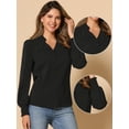 thumbnail image 2 of DARING DIVA Vintage Ruffle Shirt Top Blouse  S Black, 2 of 5