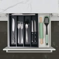 thumbnail image 5 of Bamboo Silverware Organizer W/ 5 Compartments Kitchen Drawer Storage Solution Us, 5 of 6