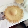 thumbnail image 5 of SikaFu Summer Wind Hat Big Cave, Mao Bian Lafite Paifang Hat Female Beach Hat Out Of The Sea Resort Sunscreen Slipper, 5 of 9