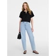 thumbnail image 3 of Time and Tru Women's Cotton Button Up Blouse with Short Sleeves, Sizes XS-XXXL, 3 of 6