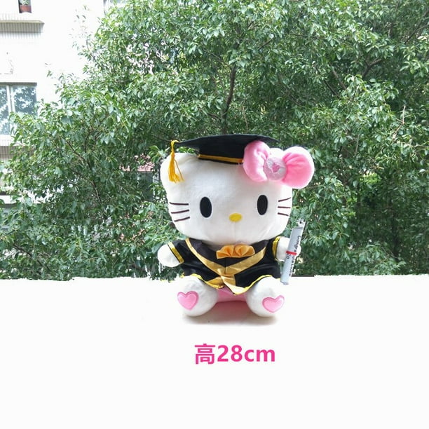 Sanrio-muñeco de peluche de Hello Kitty para niños, juguete de dibujos animados de la temporada de graduación, relleno suave, decoración de habitación de Anime, regalos, nuevo