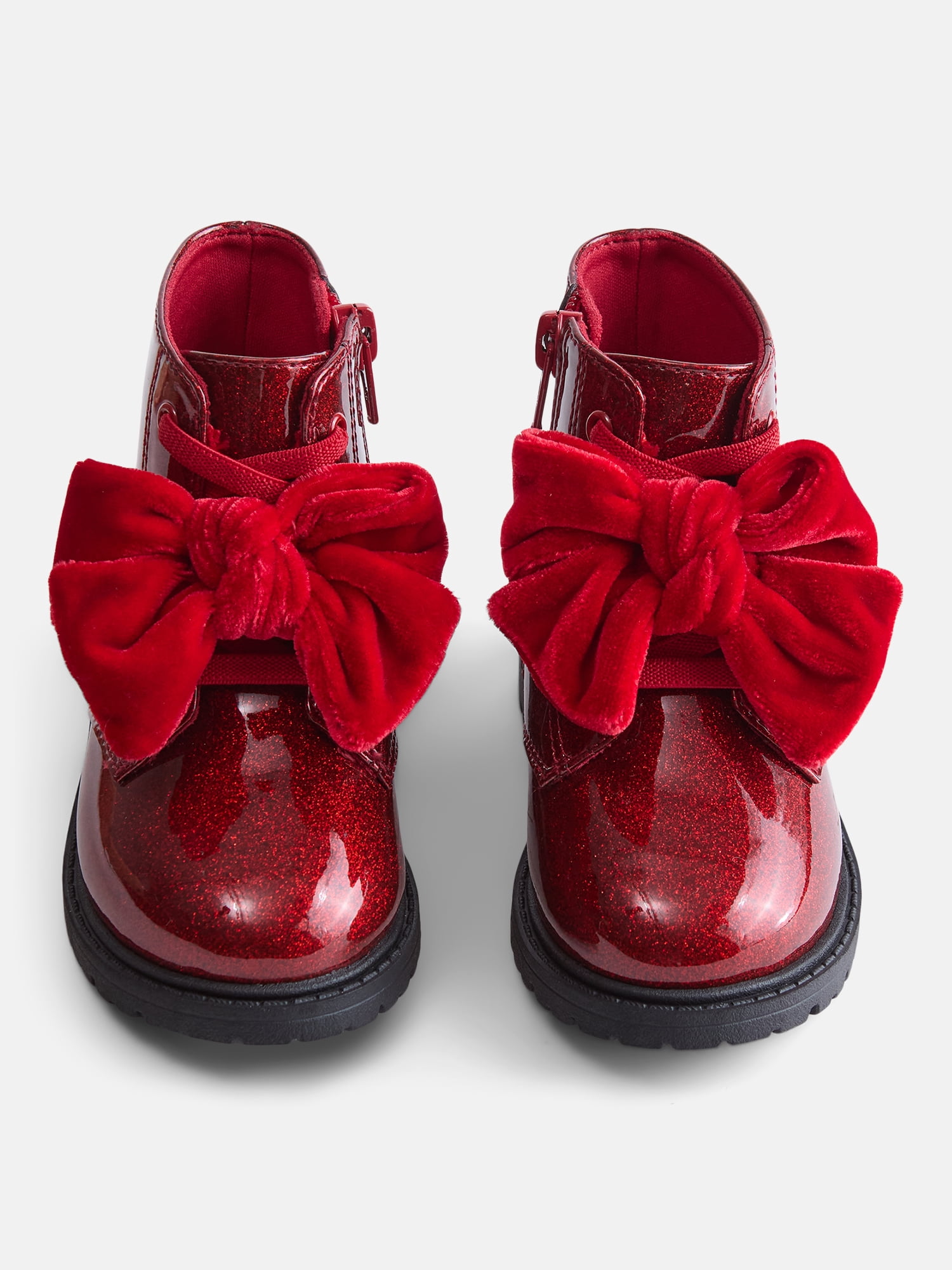 Wonder Nation Baby and Toddler Girls Bow Combat Boots