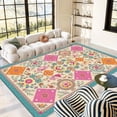 thumbnail image 4 of 6.5'x10' carpet non slip grip small carpet for bedroom abstract area rug floral area rug rug for kitchen sink area, 4 of 10