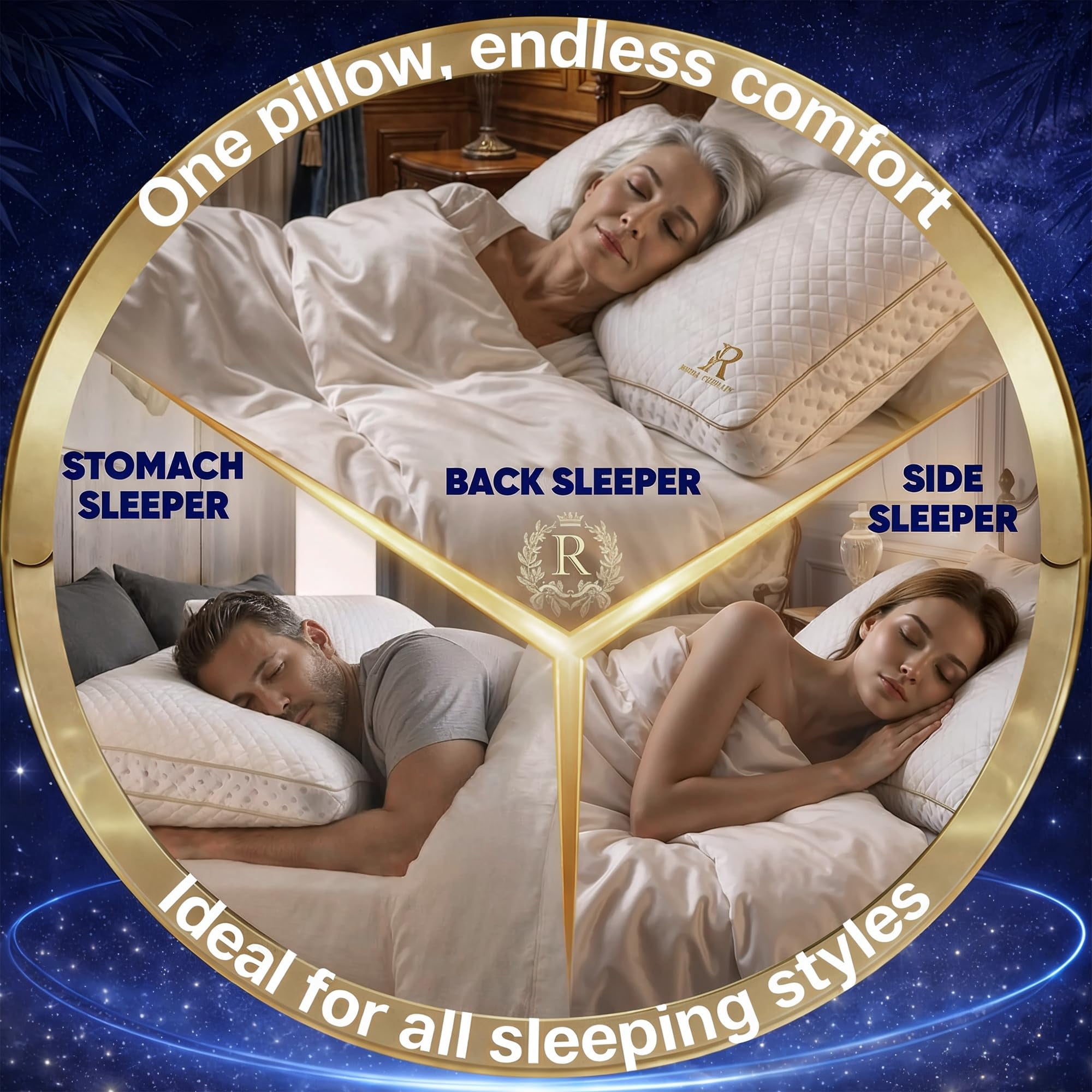 King Memory Foam Pillow  Adjustable Shredded Odor-free For Neck & Shoulder Support Side Sleepers Airflowpro