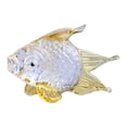 thumbnail image 2 of Hand Blown Glass Goldfish Figurine Tabletop Decor Craft Collectible Ornaments Aureate, 2 of 10
