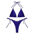 thumbnail image 1 of Bikini para mujer Conjunto sólido Traje de baño Dos piezas Sujetador con relleno Traje de baño Ropa de playa OAVQHLG3B Store  lin121212, 1 of 4