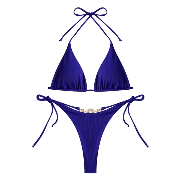 Bikini para mujer Conjunto sólido Traje de baño Dos piezas Sujetador con relleno Traje de baño Ropa de playa OAVQHLG3B Store lin121212