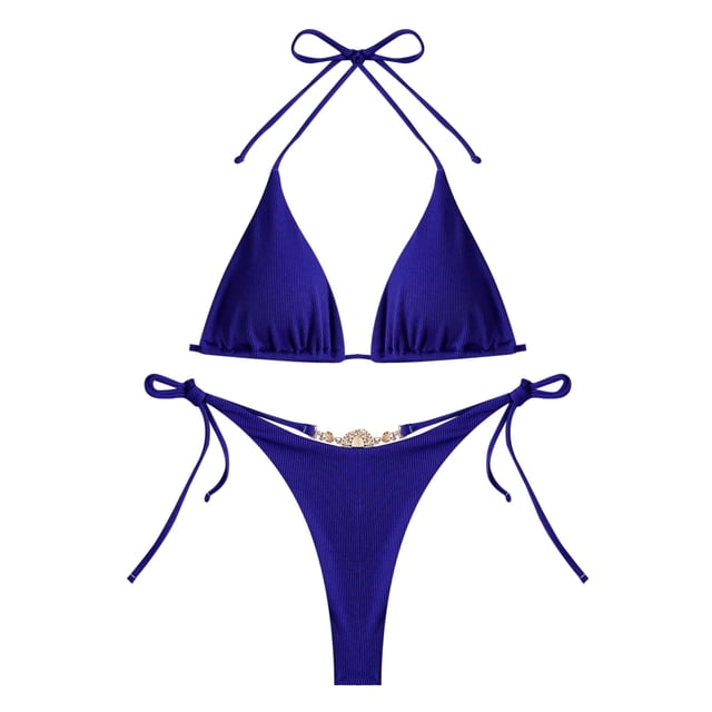Bikini para mujer Conjunto sólido Traje de baño Dos piezas Sujetador con relleno Traje de baño Ropa de playa OAVQHLG3B Store lin121212