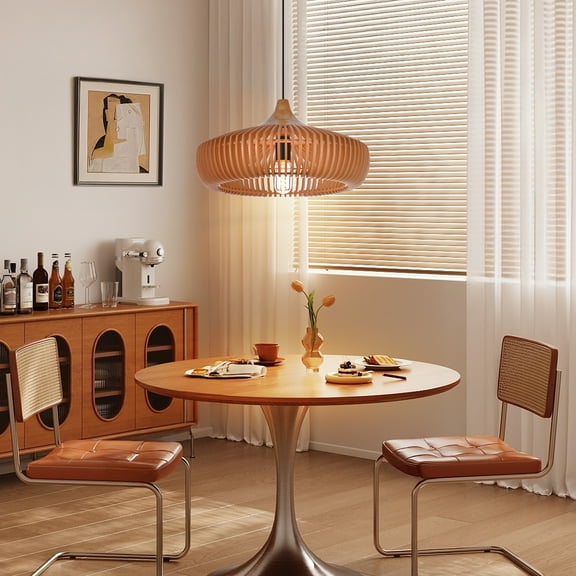 LittleGlovo Vintage Bentwood Pendant Light for Kitchen Dining Room