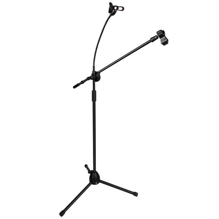 RiseBass Adjustable Mic Stand with Boom Arm & Phone Holder- Perfect for Singing, Recording, and Live Performances - Versatile Stand with Built-In Tablet/Phone Mount for Easy Lyrics Access