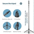 thumbnail image 4 of 60-Inch Multi-function Selfie Stick Desktop Tripod with 6-Section Telescoping Rod 360°Rotatable Ball Head with Anti-shake Handle Phone Clip 1/4in Adapter & Remote Control Compatible with Android 4.4/, 4 of 9