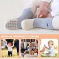 thumbnail image 6 of Baby Toddler Grip Socks Non Slip Stripe Seamless Crew Ankle Cotton Socks for Infant Boys Girls, 6 of 6