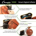 thumbnail image 2 of Champion Sports Digital Air Pump - Electronic Inflator for Sports Balls - Portable, Smart Ball Pump for Basketball, Soccer Ball, Football, Volleyball - Comes with Pressure Gauge and 3 Needle Tips, 2 of 9