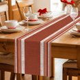 thumbnail image 5 of Table Runners 90 Inches Long Dress Scarves, Vintage Rust Red Striped Farmhouse Coffee/Dining/Kitchen Table Decor Table Runner for Living Room, Farmhouse Modern Stripes Boho 13x90 Inch, 5 of 9