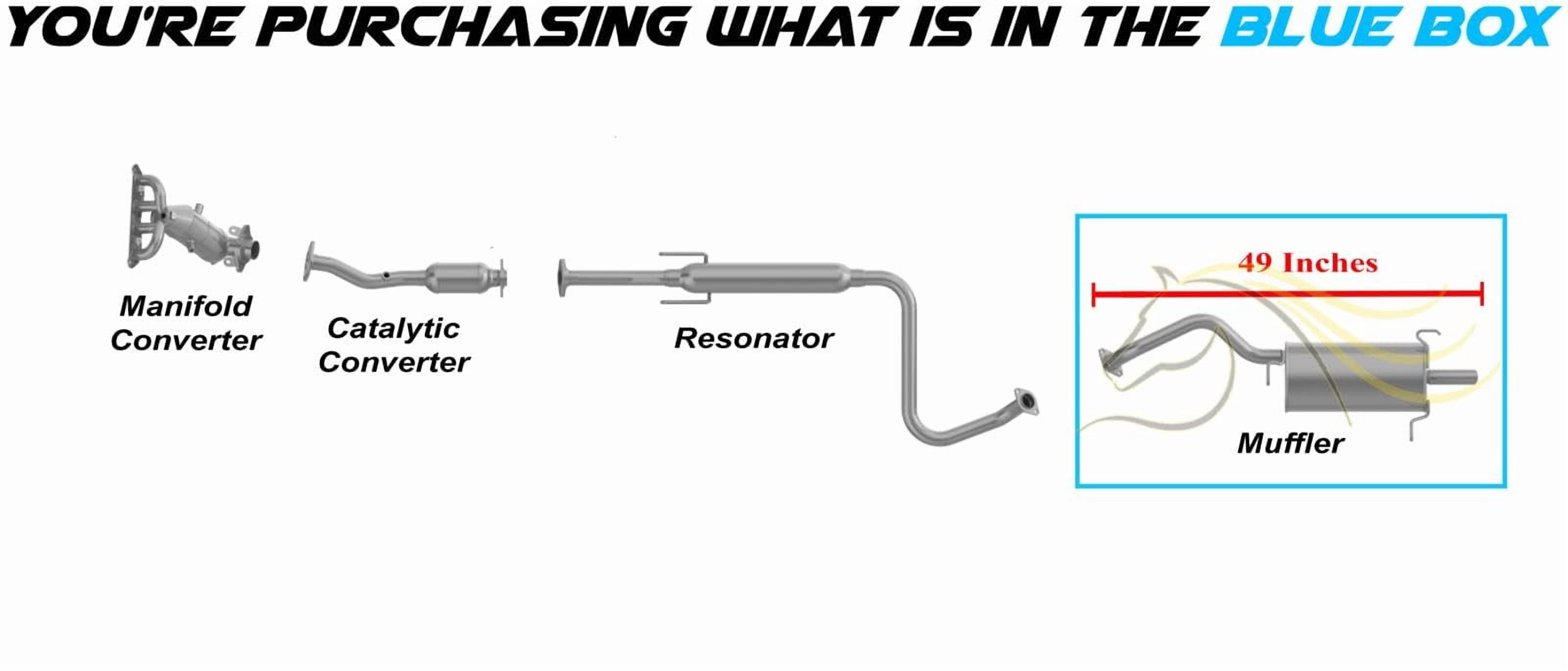 Northeastern Exhaust Rear Muffler with Hangers Fits 2007-2012 Nissan Sentra 2.0L - Direct Fit | Stainless Steel Exhaust Component | Includes Gaskett
