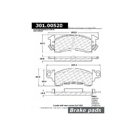 G10 Van Brake (Go-Parts OE Replacement for 1971-1974 Chevrolet G10 Van Front Disc Brake Pad Set for Chevrolet G10)