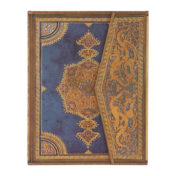 Paperblanks | Safavid Indigo | Safavid Binding Art | Ultra | Address Book | Wrap | 144 Pg | 120 GSM (Address book)
