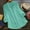 Green, variant on Womens Shirts Solid Color Loose Slim V-Neck Long-Sleeved Cotton and Linen Winner Tops