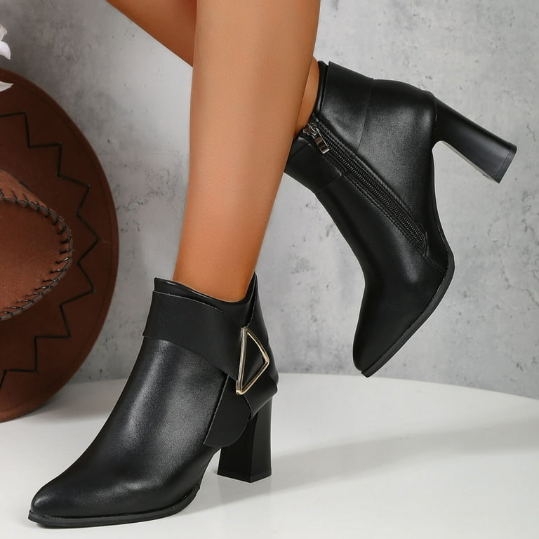 chinese dress ladies Amazon.com | Women'S Leather Handmade Slip-On Kitten Heel Booties Fashion  Pointed Toe Stretch Back Zipper Low Heel Ankle Boots Leisure Office Prom Dress  Boots (4.5,Beige,4.5) main image 0