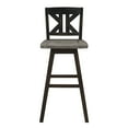 thumbnail image 2 of OakvillePark Roscoe Swivel Pub Height Barstool (Set of 2), Black/Gray, 2 of 7