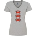 thumbnail image 3 of Inktastic Crab Lover Women's V-Neck T-Shirt, 3 of 5